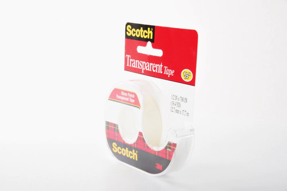 Scotch Transparent Tape, Clear, 3/4 in x 250 in, 2 Dispensers