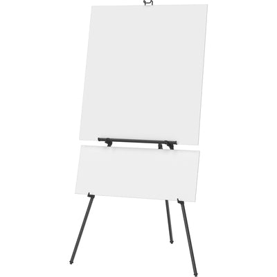 Quartet Easel, Aluminum, Heavy-Duty, Telescoping, 66" Max. Height, Supports 45 Lbs, Black (56EX)