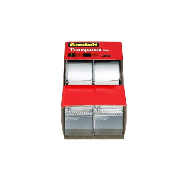 Scotch Transparent Tape, Standard Width, Engineered for Office and Home Use, Glossy Finish, 3/4 x 250 Inches, 2 Rolls 2157SS