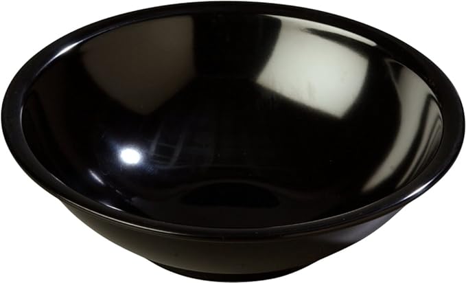 Carlisle FoodService Products 800B03 Melamine Salad Bowl, 27 oz, Black