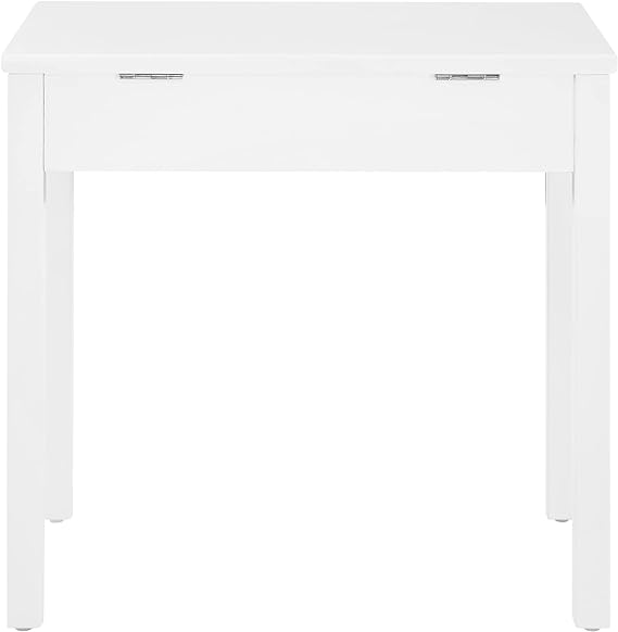 Amazon Basics Wood Lift-Top Kids Rectangular Study Desk, White