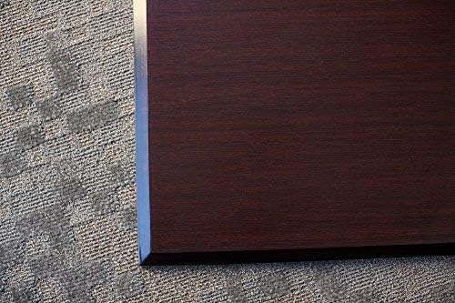 Anji Mountain AMB24008 Bamboo Roll-Up Chair Mat with Lip, Natural, 55 x 57, 5mm Thick