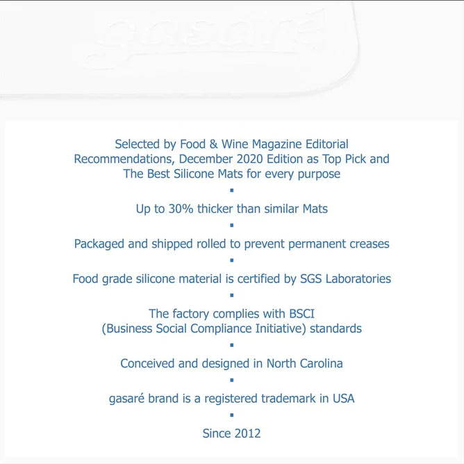 gasare, Extra Large, Thicker, Heat Resistant Mats, Countertop Protector, Silicone Mats for Kitchen Counter, Non Slip, Waterproof, Washable, 25 x 17 Inches x 1.4 mm, Set of 2, Translucent