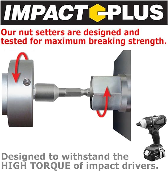 Ivy Classic 44636 1/4" x 1-7/8" Magnetic Nut Setter, Impact Plus, 1Piece