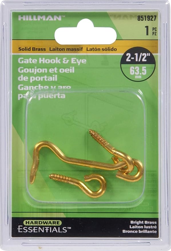 Hardware Essentials 851927 Hook and Eye Latch Zinc 2-1/2"