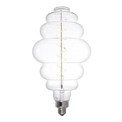 Bulbrite LED Filaments Grand Collection, 4 Watt, 60 Watt Equivalent, Dimmable, Beehive, E26 Standard Base, 2200K (Amber Light) Oversized LED Light Bulb, Clear, (Pack of 1)
