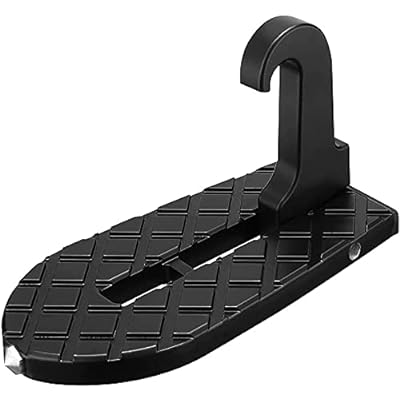 BISOY Multifunctional Folding Car Door Step, Window Breaker Safety Hammer, Car Block, Roof Maintenance Easy Universal Fits Most Cars, SUVs, Trucks, Jeeps, Max Load 450lbs