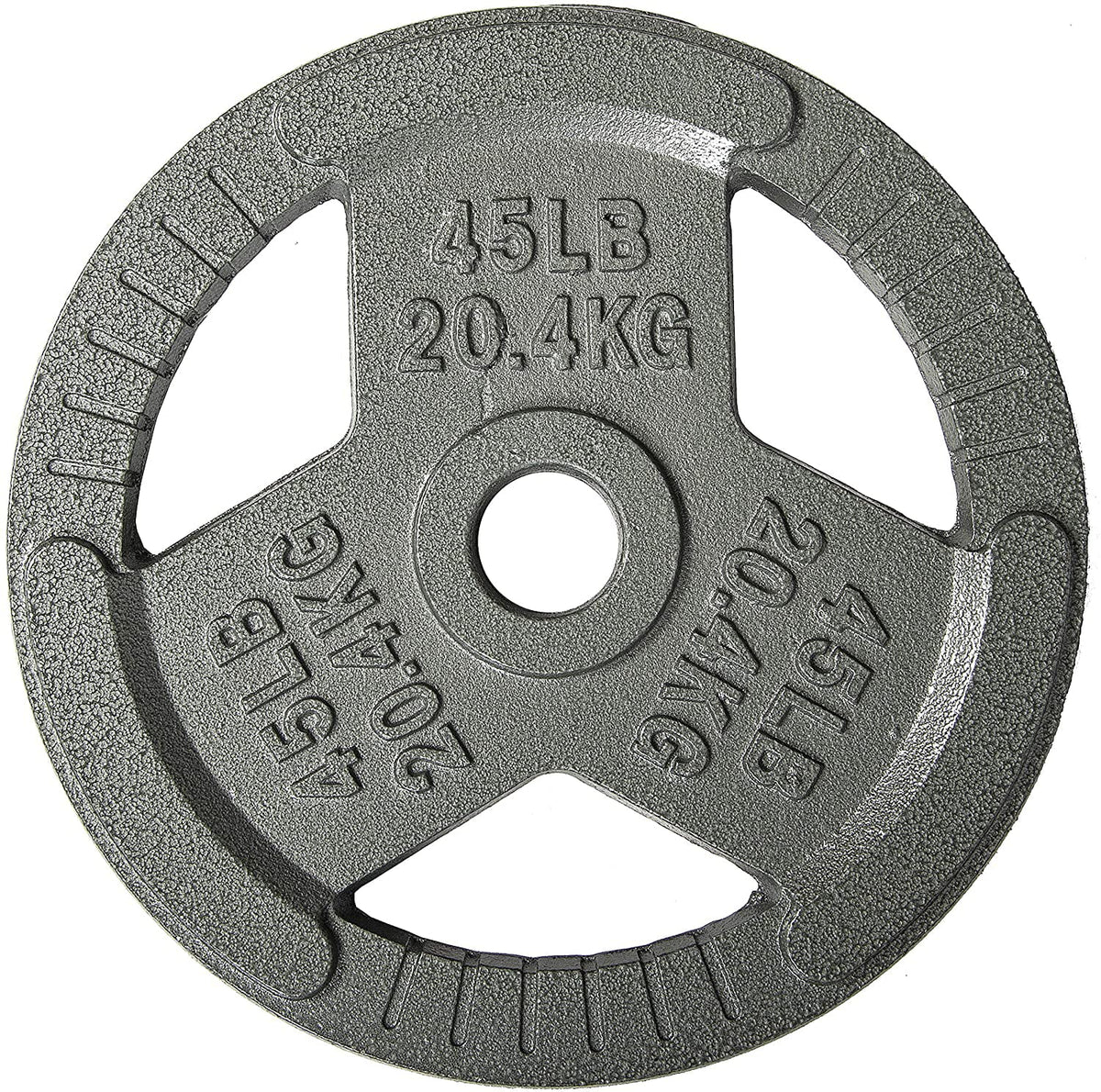 Sporzon! Cast Iron Olympic 2-Inch Grip Plate Weight Plate for Strength Training, Weightlifting and Crossfit, Single 45lb