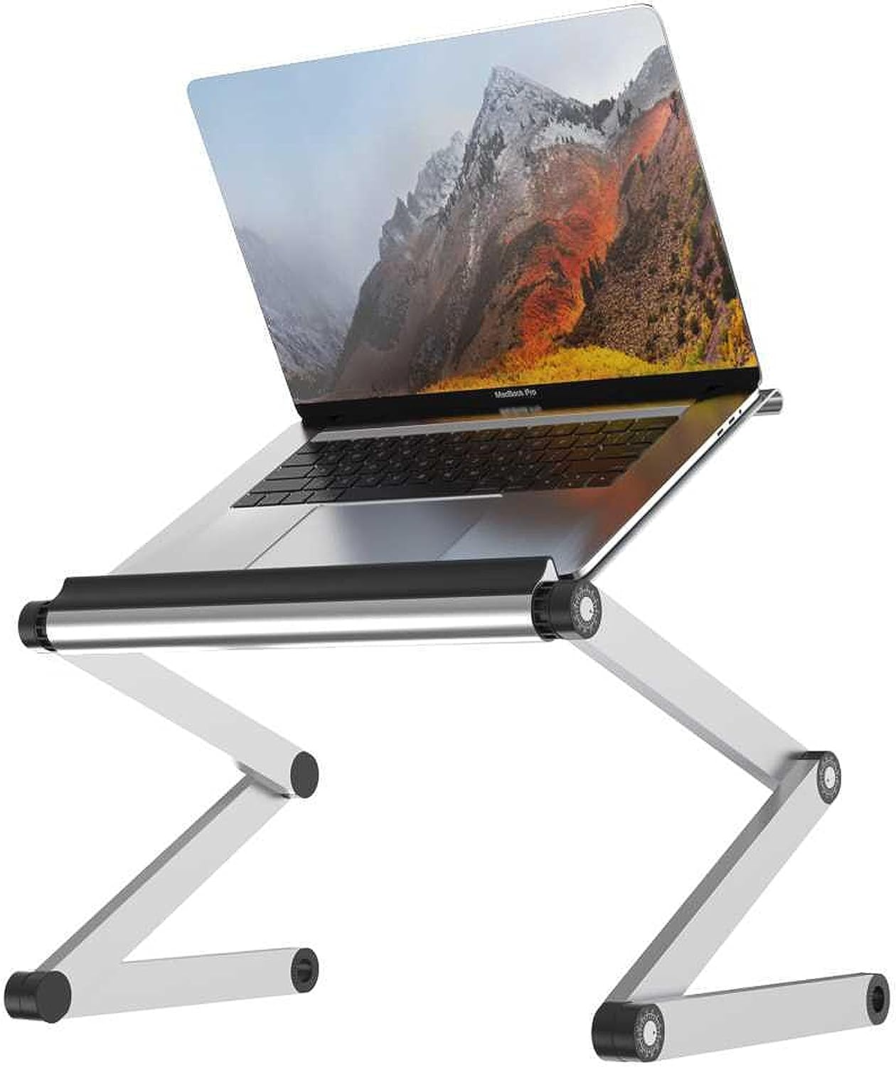 Ergonomic Reading Stand Book Holder for Reading in bed couch adjustable height angle tilt tilting portable textbook big heavy books tablet ipad document laptop computer lap desk aluminum silver