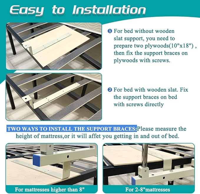 NEAUDE Bed Rails for Elderly Adults Rail Assist for Seniors Safety Bed Cane Guard Railing Bedrail Bar Collapsible Bed Side Grab Rail for Geriatric Handicap Handle Prevent Falling(37"x14", Only 1)
