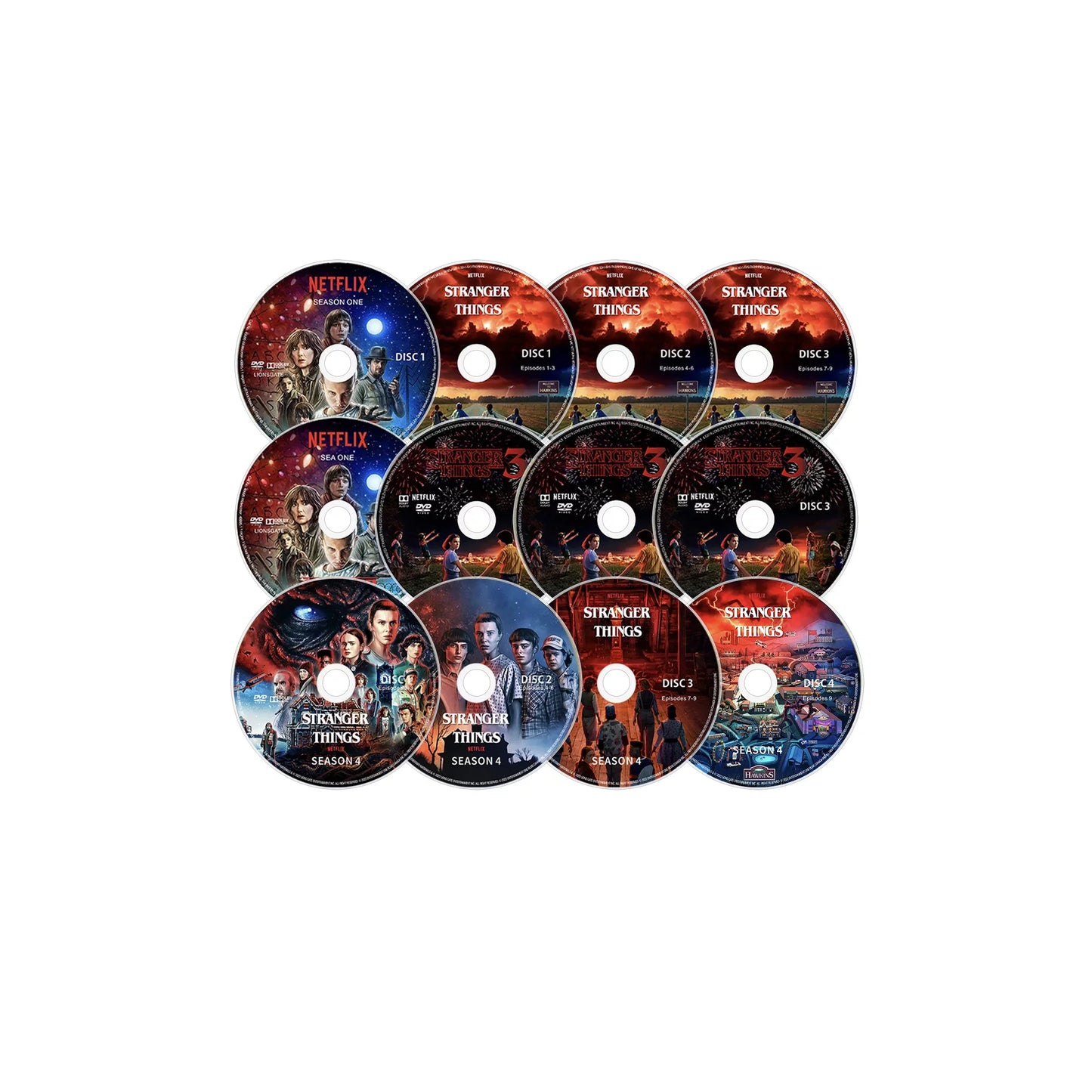 Stranger Things Complete Series Seasons 1-4 DVD Set