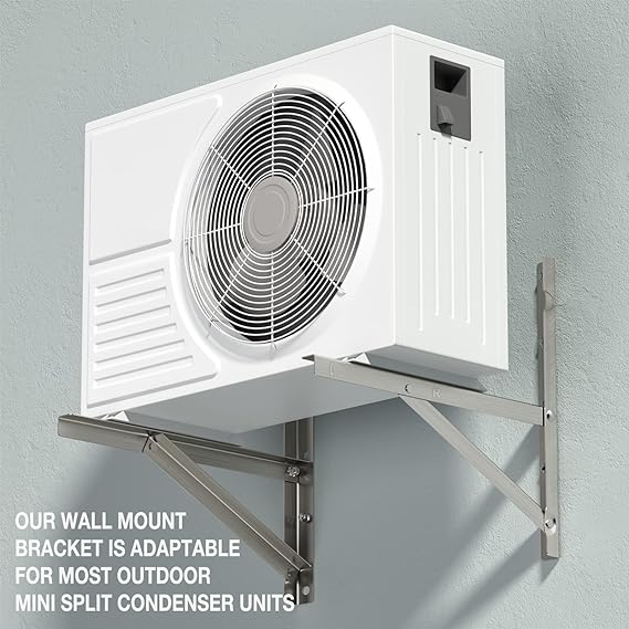 Stainless Steel Mini Split Bracket Wall Mounting Support for Outdoor Window Air Conditioner Heat Pump Systems, Universal, 9000-18000 Btu Condenser (18000-36000 Btu)