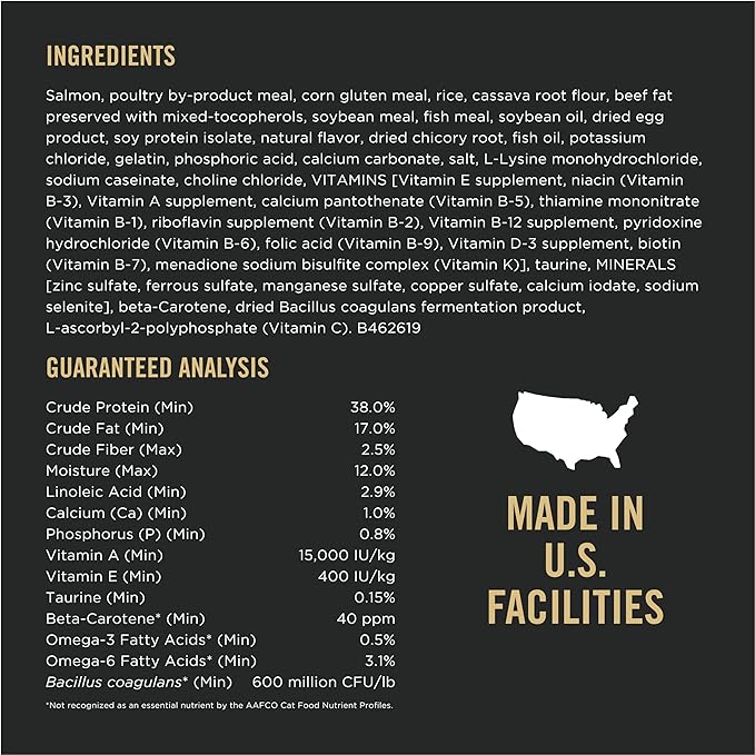 Purina Pro Plan High Protein Senior Dry Cat Food, 7+ Salmon & Rice Formula - 5.5 lb. Bag