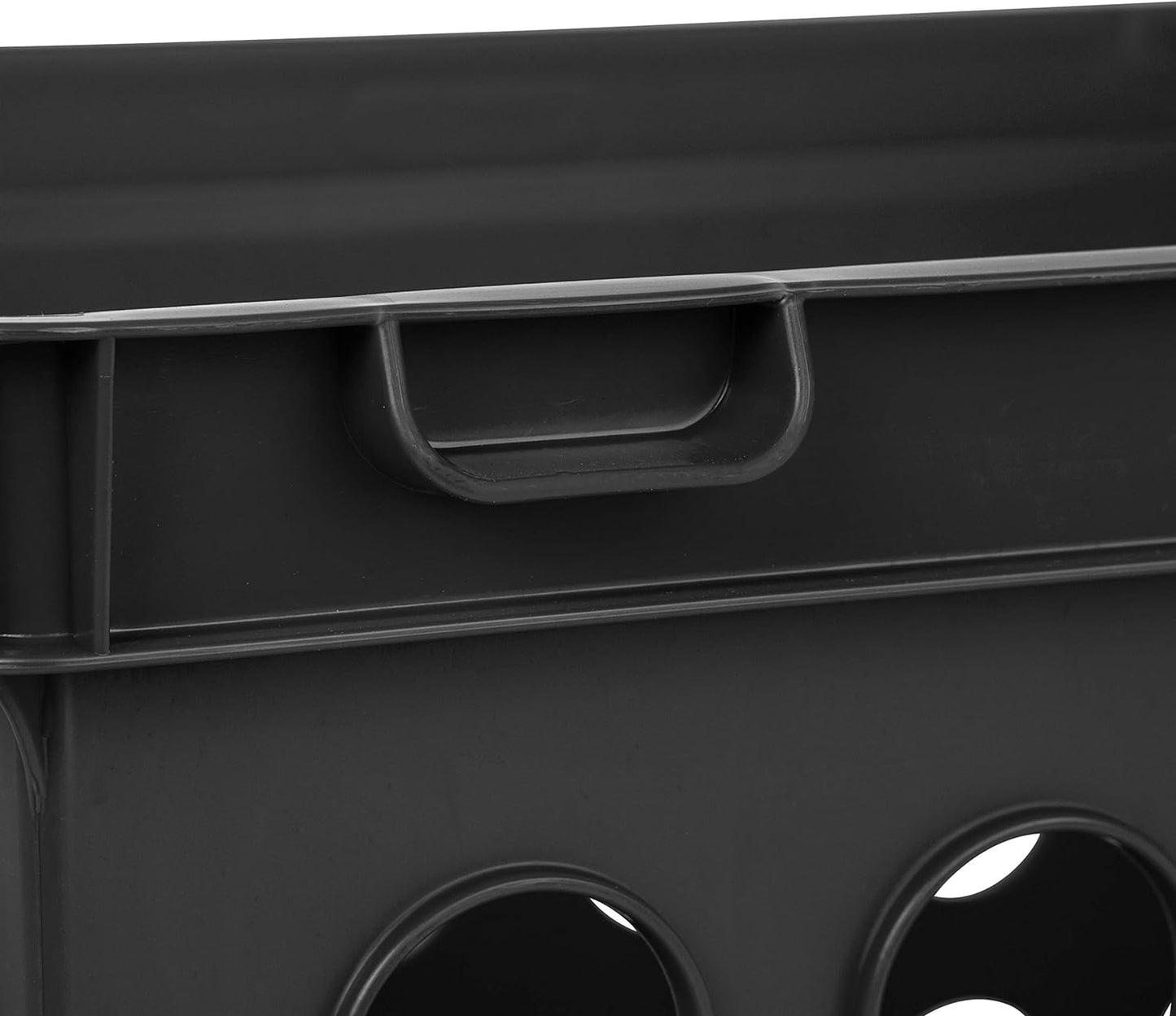 Sterilite Plastic Storage Crate, Black