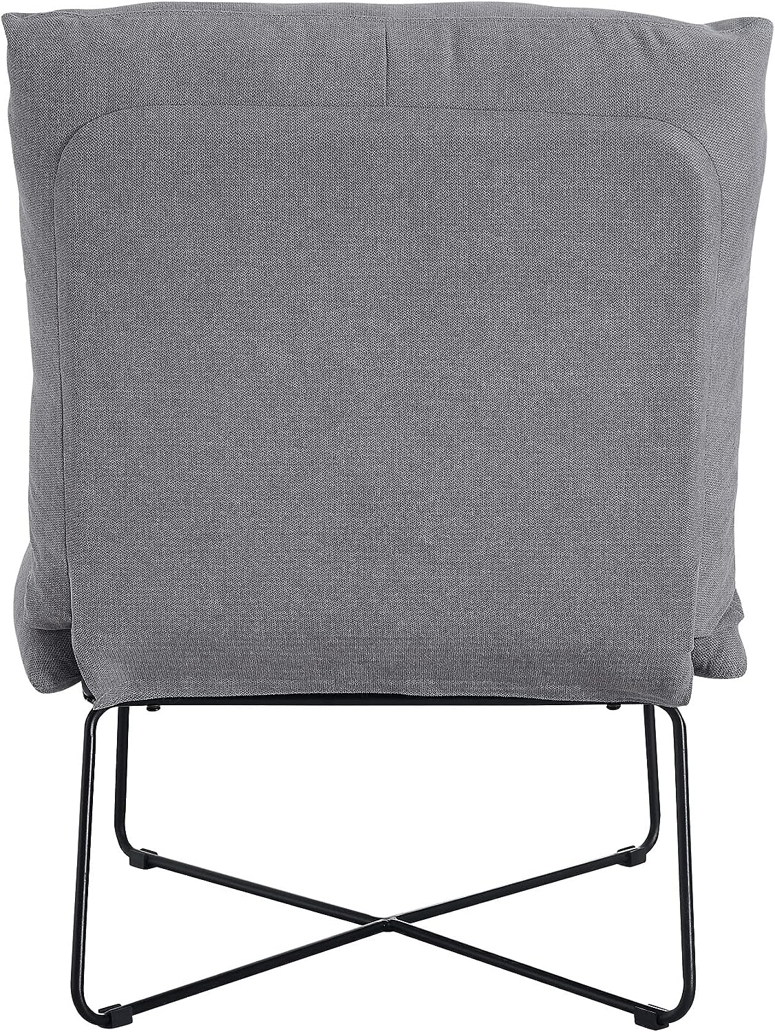 Classic Brands Eternity Upholstered Armless Accent Chair, Light Grey| Mid-Century Modern | Ergonomic