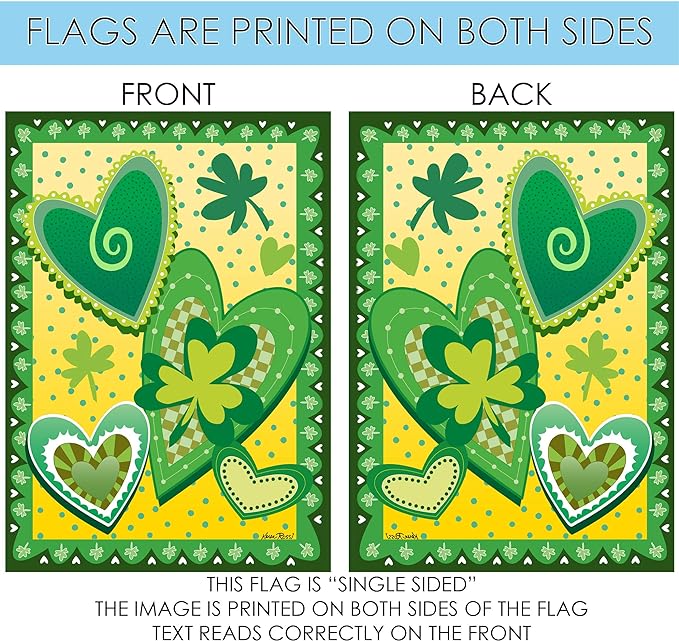 Toland Home Garden 109567 Heart O' The Irish 28 x 40 Inch Decorative, House Flag