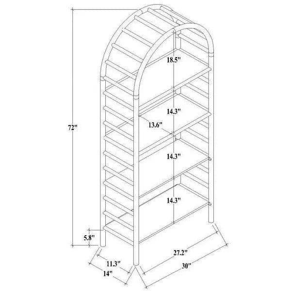 72" Holladay Curved Wooden Bookcase - Threshold™ designed with Studio McGee
