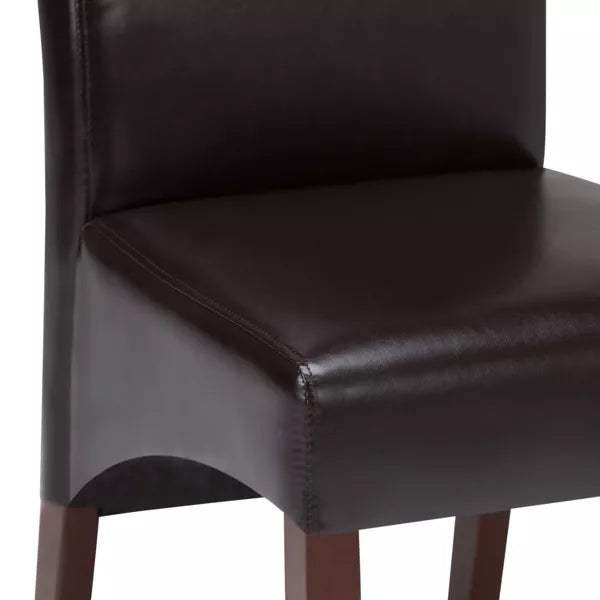 Set of 2 Franklin Faux Leather Deluxe Parson Dining Chair Tanners Brown - WyndenHall