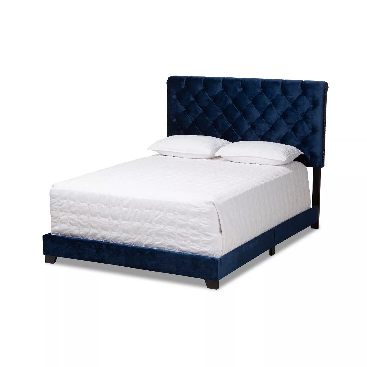 King Candace Upholstered Bed Dark Gray - Baxton Studio