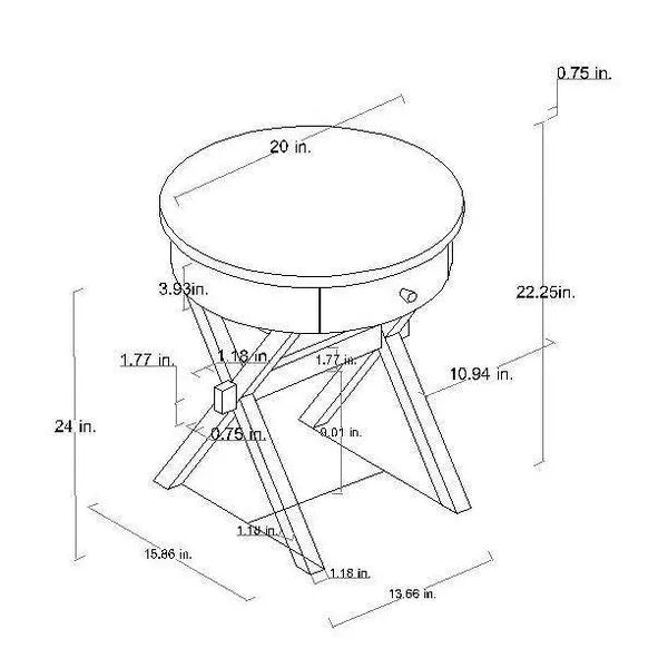 Wasatch Round Accent Table with Drawer Off White - Threshold™ designed with Studio McGee