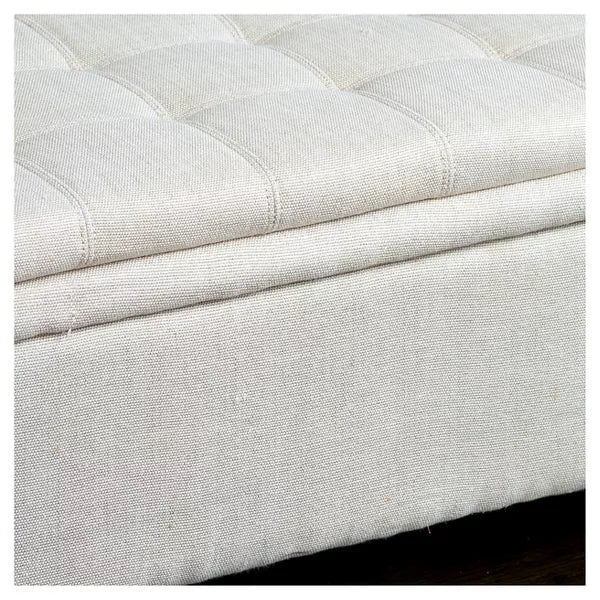 Brighton Linen Storage Ottoman Ivory - Christopher Knight Home