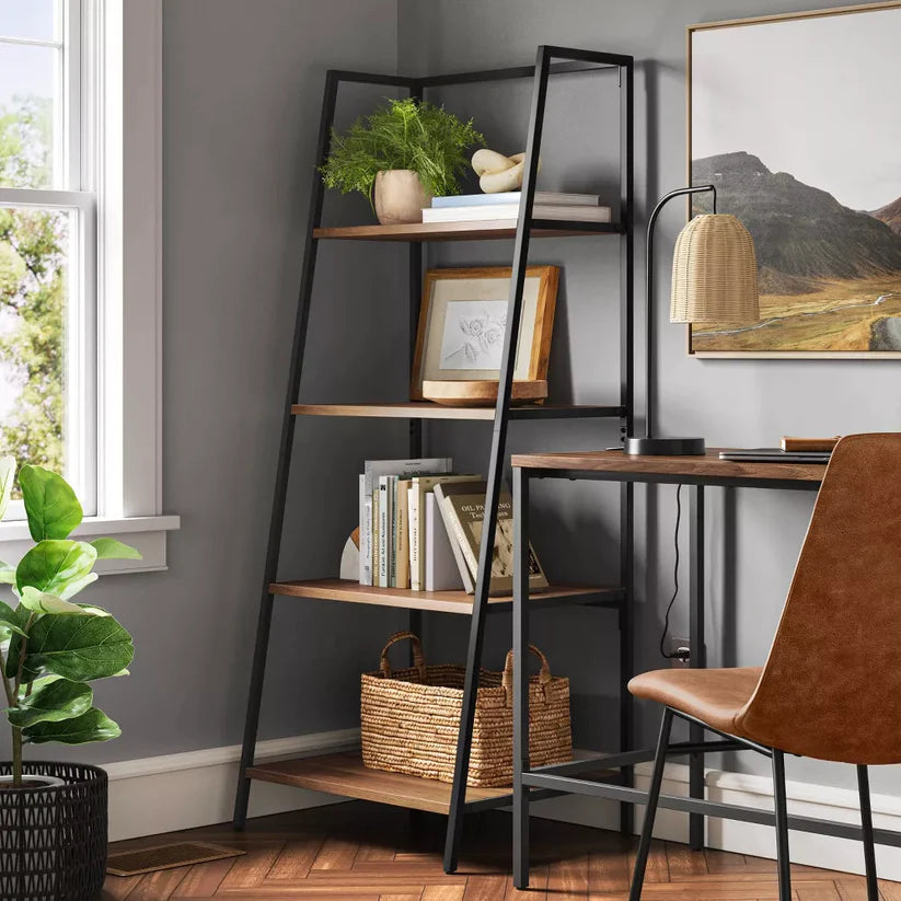 60 inch 4 Shelf Trestle Bookshelf Walnut - Threshold