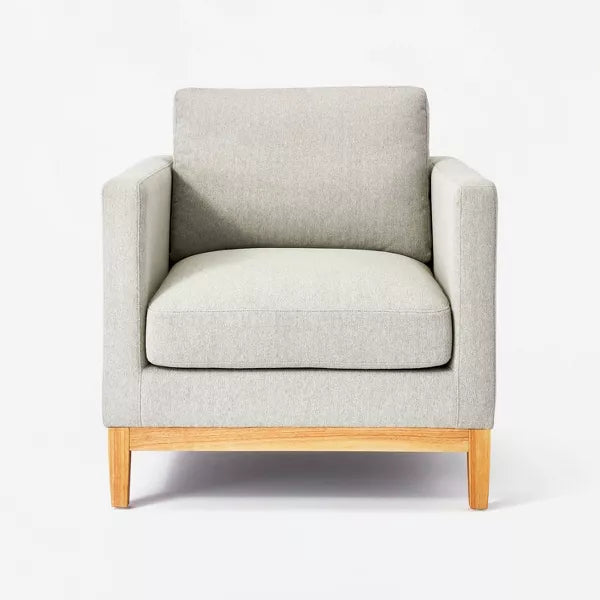 Woodland Hills Wood Base Chair Light Gray - Threshold designed with Studio McGee