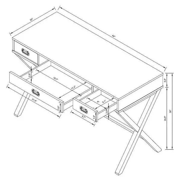 Campaign Wood Writing Desk with Drawers - Threshold™