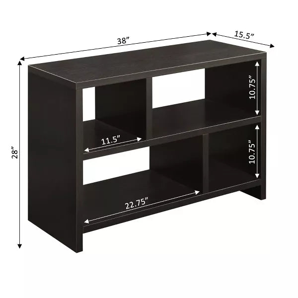28" Northfield Console 3 Tier Bookcase White - Breighton Home