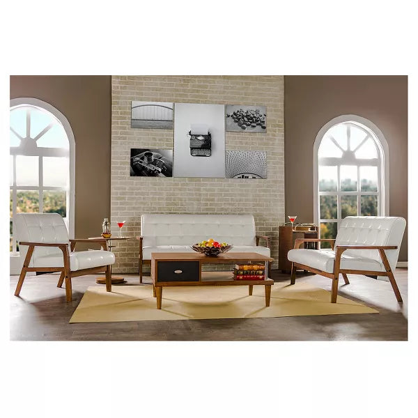 Mid-Century Masterpieces Club Chair White - Baxton Studio