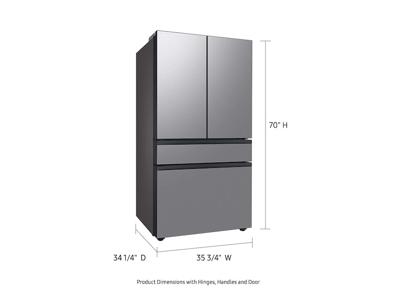 Bespoke 4-Door French Door Refrigerator (29 cu. ft.) with AutoFill Water Pitcher in Stainless Steel