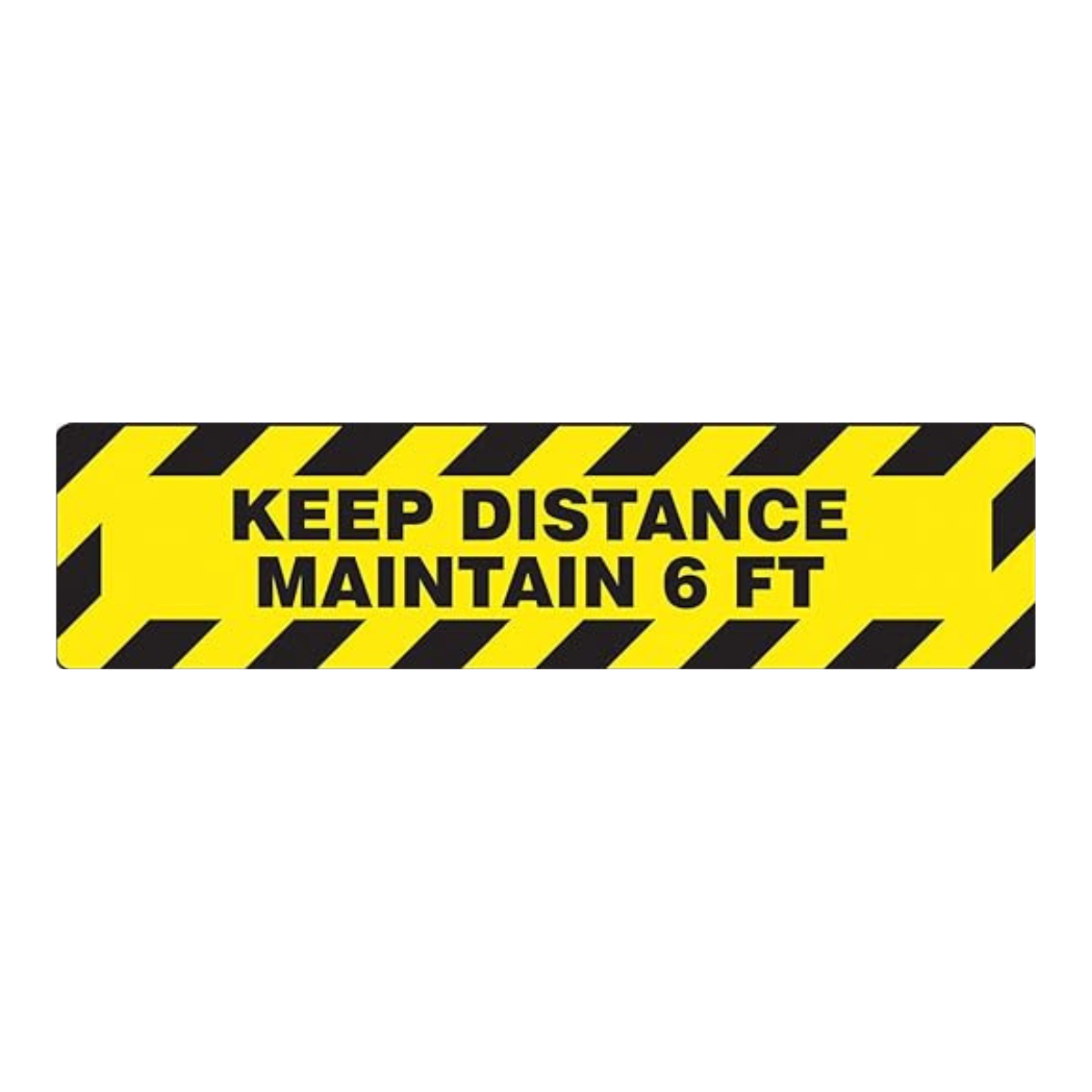 Accuform Social Distancing Floor Sign"Keep Distance Maintain 6 ft", 6" x 24", PSR290