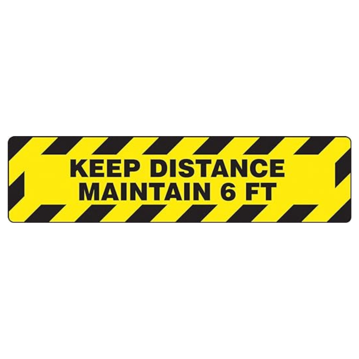 Accuform Social Distancing Floor Sign "Keep Distance Maintain 6 ft", 6" x 24", PSR290