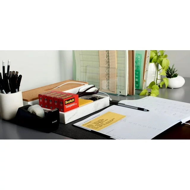 Scotch Transparent Tape Dispensers, 3/4"x 850", 4 Dispensers