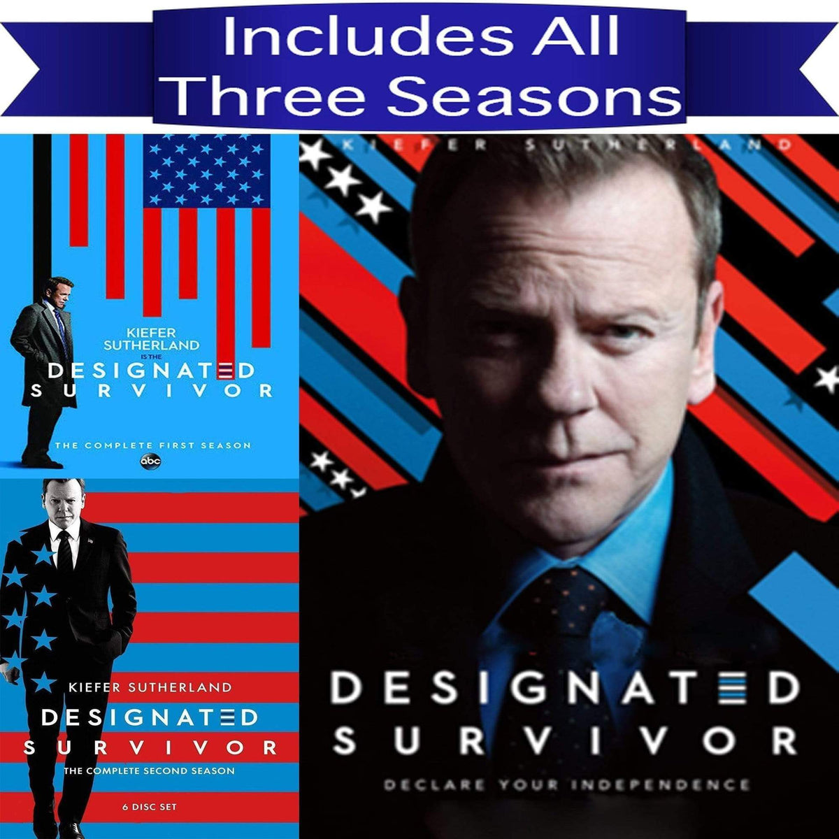 Designated Survivor TV Series Seasons 1-3 on DVD