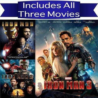 Iron Man DVD Series 1-3 Set Includes All 3 Movies