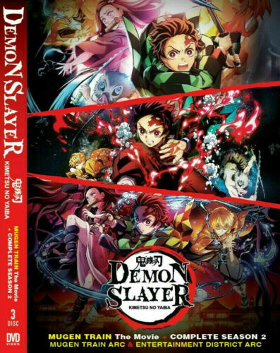 Demon Slayer: Kimetsu No Yaiba Season 2 (Vol.1-18 End +Mugen Movie) English Dub DVD