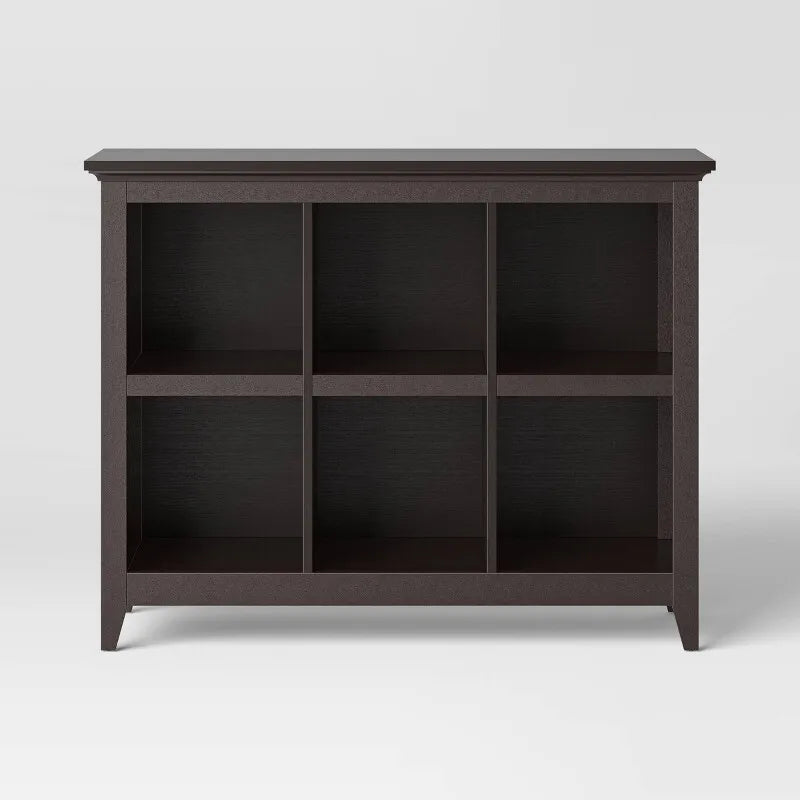 37.2" Carson 6 Bin Organizer Bookcase Gray - Threshold