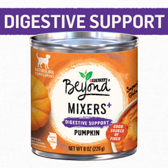 (12 Pack) Purina Beyond Natural, Grain Free, Limited Ingredient Dog Food Complement, Mixers+ Digestive Support Pumpkin, 8 oz. Cans