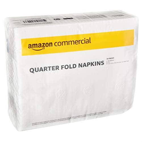 Commercial Quarter Fold Dinner Napkins, 100 Napkins per Pack, 24 Packs