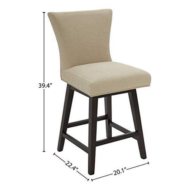 Amazon Brand – Stone & Beam Esme Memory-Swivel Counter-Height Barstool, 39.4