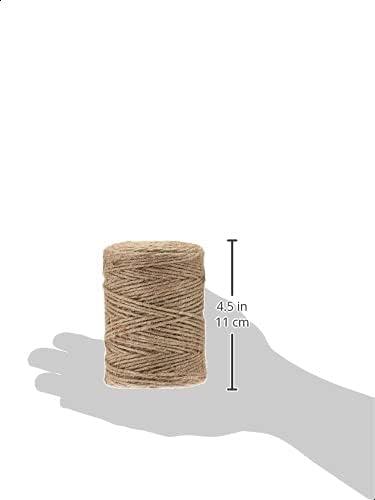 Amazon Basics All-Purpose Natural Jute Twine - #21 x 330' Foot (1.9mm x 100m), Natural, 1 Pack