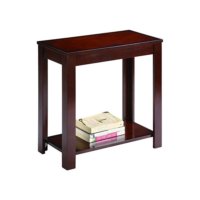 Crown Mark 7710 Pierce Chairside Table Espresso(Versatile Table, Espresso)