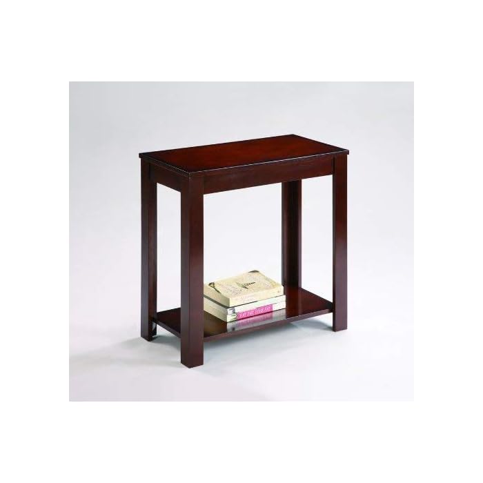 Crown Mark 7710 Pierce Chairside Table Espresso(Versatile Table, Espresso)