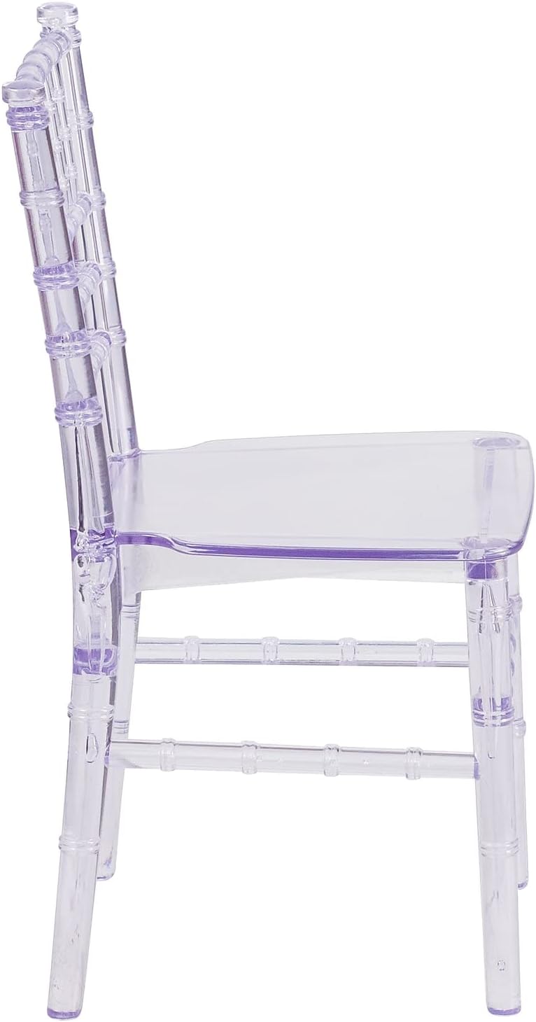 Flash Furniture Child’s Transparent Crystal Resin Party and Event Chiavari Chair for Commercial & Residential Use