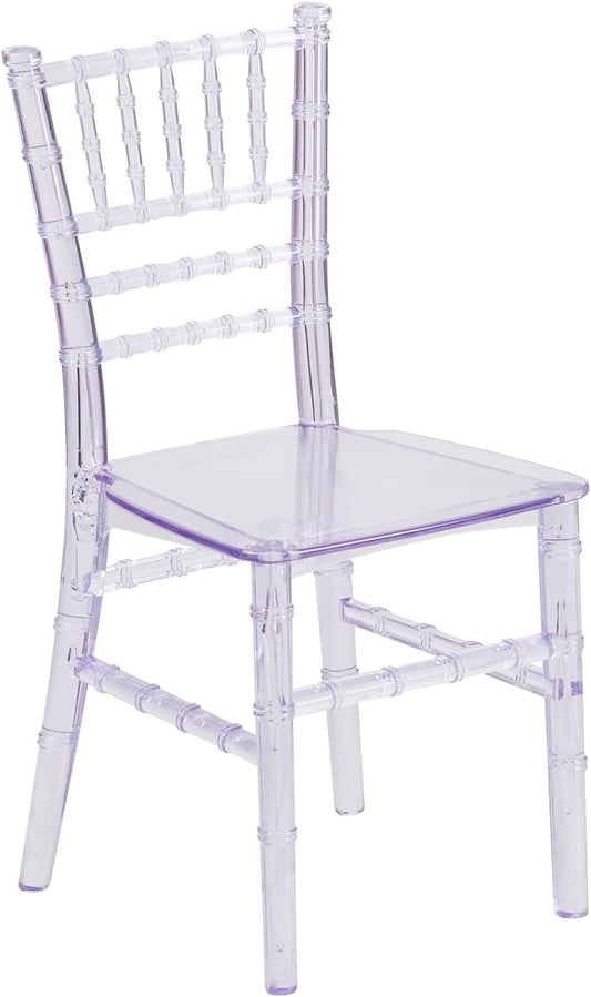 Flash Furniture Child’s Transparent Crystal Resin Party and Event Chiavari Chair for Commercial & Residential Use