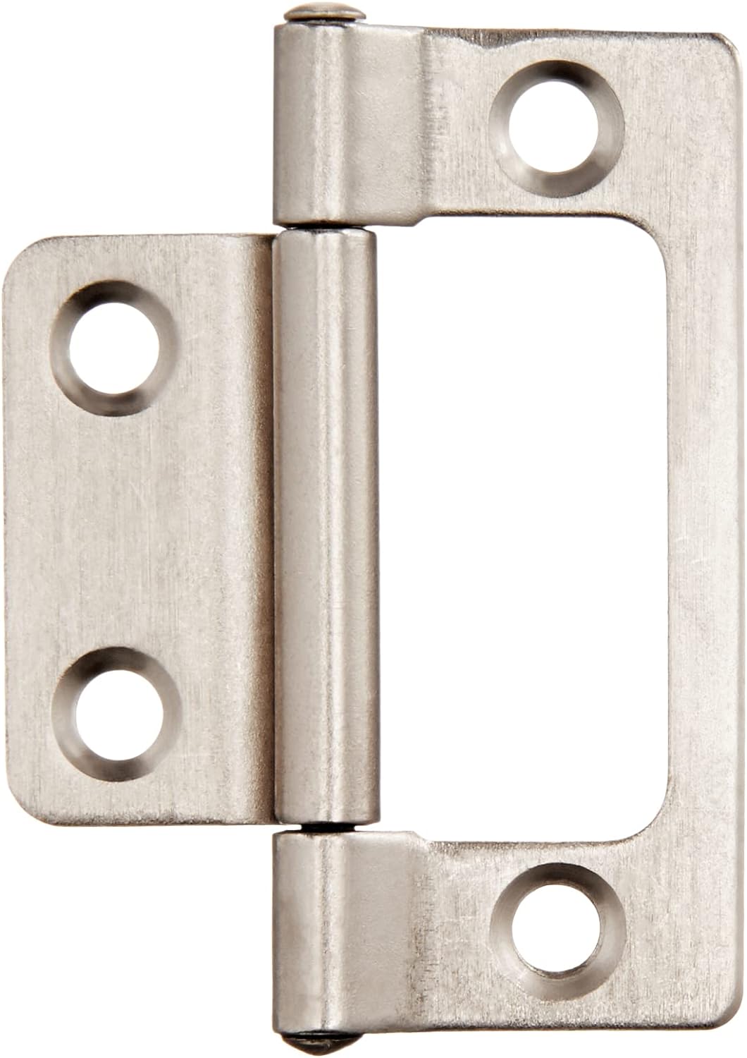 Amazon Basics AB-4019 Non-Mortise Hinges 10-Pack, 2" x 0.9", Stainless Steel