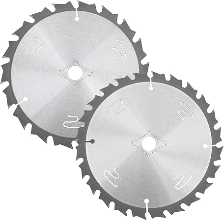 Amazon Brand - Denali 6-1/2-Inch, 18/24-Tooth Circular Saw Blade, 5/8-Inch Arbor, Combo 2-Piece