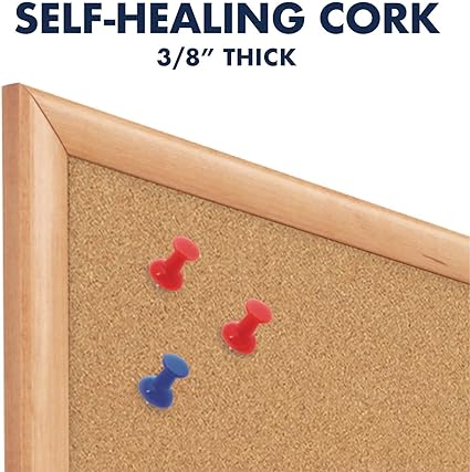 Quartet Cork Board Bulletin Board, 23