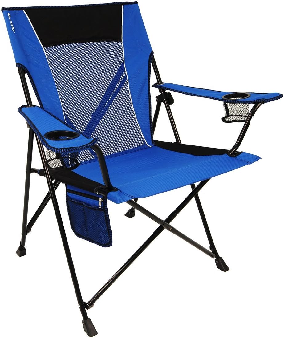 Kijaro Dual Lock Portable Camping Chairs - Enjoy the Outdoors with a Versatile Folding Chair, Sports Chair, Outdoor Chair & Lawn Chair - Dual Lock Feature Locks Position - Maldives Blue